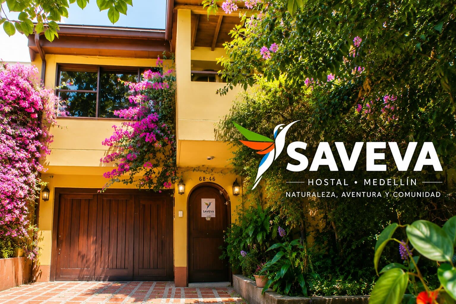 Fachada del Hostal SAVEVA en Laureles Estadio, Medellín